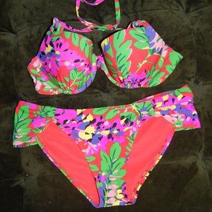 Aerie Floral Two-Piece Bathing Suit